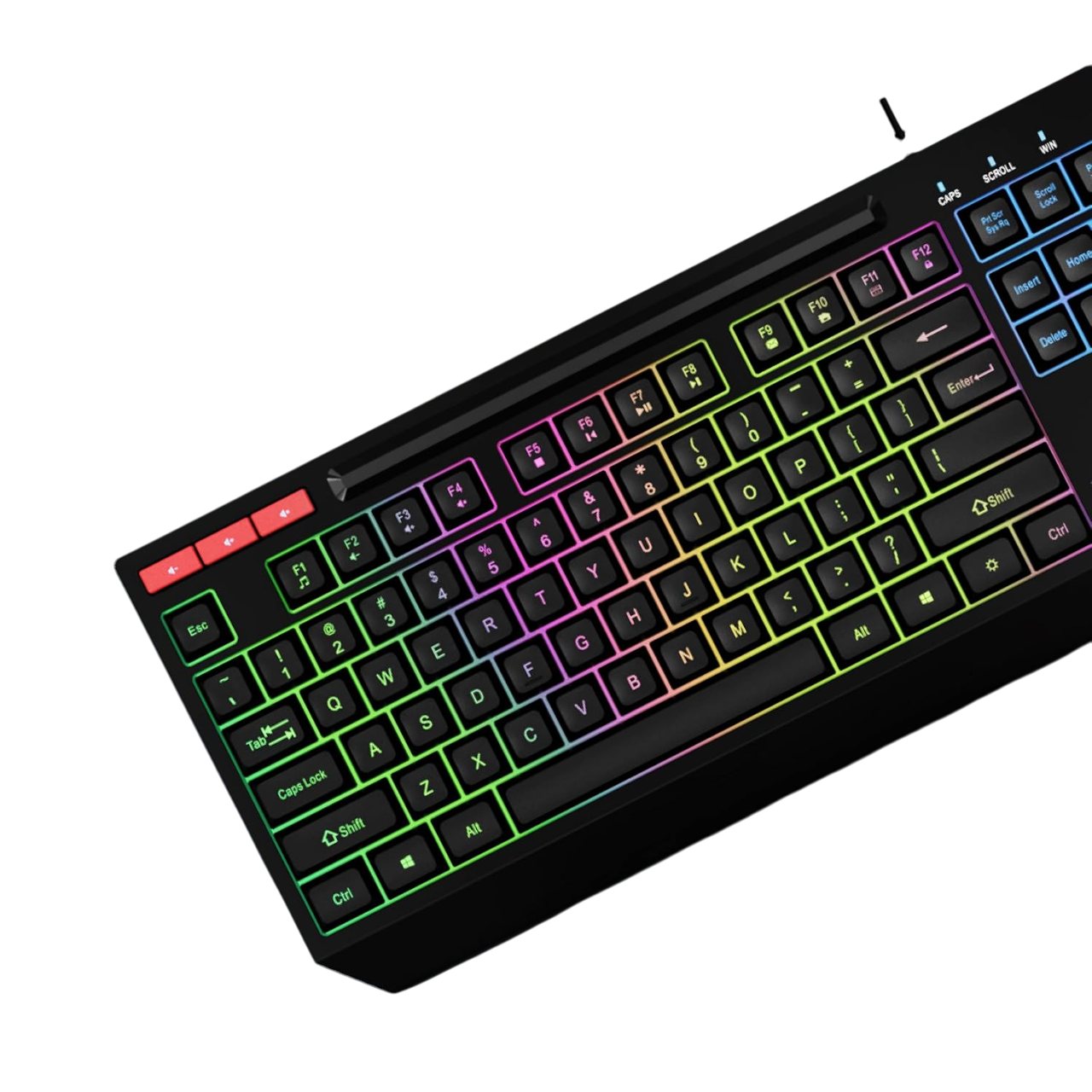 โGeonix Cruiser Gaming Keyboard, 90 Keys with 3 Multimedia Keys, Rainbow Backlight, Black, K2 โGeonix Cruiser Gaming Keyboard, 90 Keys with 3 Multimedia Keys, Rainbow Backlight, Black, K2