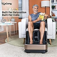 Lifelong Calf, Foot and Leg Massager Machine for Home 4 Vibration Motors mprove Blood Circulation, 80W