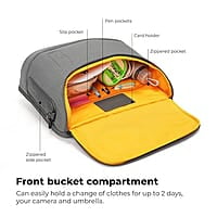 MOKOBARA The Transit Briefcase Vegan Leather & Nylon 15L Laptop Crossbody Messenger Bag for Men & Women