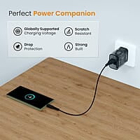 Ambrane 18W Wall charger USB Port, Quick Charge 3.0, BoostedSpeed Mobile Charger Adapter Fast Charging, Compatible with Android Mobile, Headphones, TWS, Game Console, Power Banks