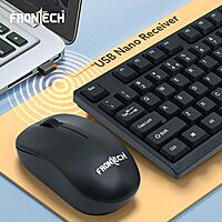 Frontech KB-0028 Wired USB Keyboard – Ergonomic Design | Quiet Keys | Durable Build | Smooth Typing for Everyday Use