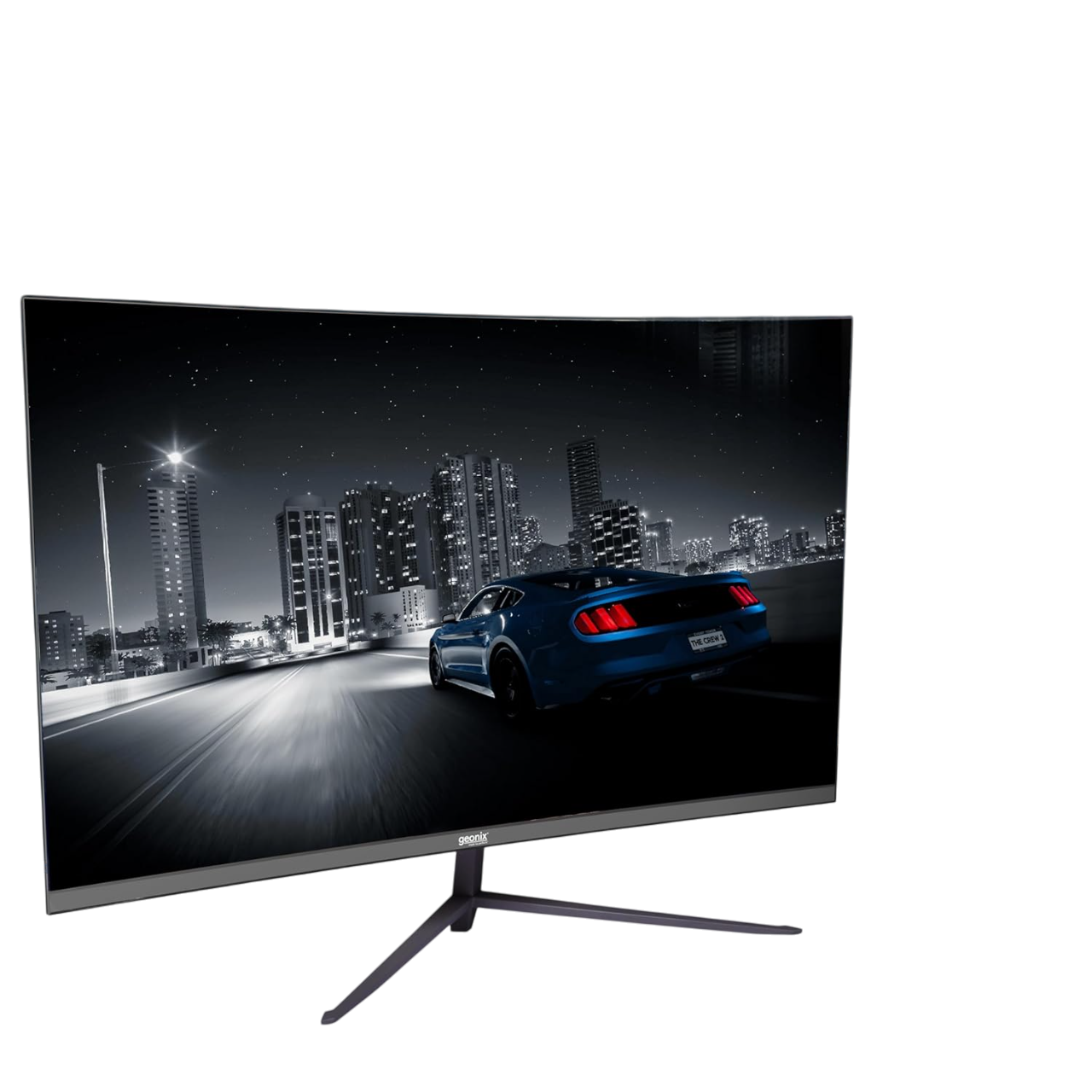 Geonix Neon 27-Inch LED Curved Monitor, 75Hz Refresh Rate, Black-GXTF-WVHDF27B