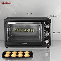 Lifelong Otg 36L - Oven Toaster Griller With Rotisserie For Kitchen- 1500W