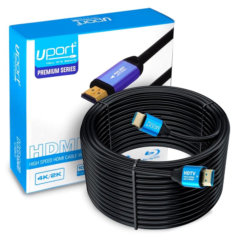 Uport HDMI Cable 20m – Full HD Long Distance, supports 4K resolution, ideal for connecting devices over long distances, durable design, perfect for home theater or gaming setups.