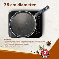 AGARO Elegant Non Stick Tawa, 28 cm Diameter, Induction and Gas Oven