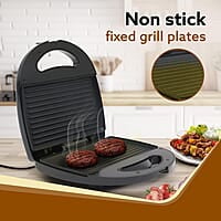 AGARO Delite Sandwich Maker, 750W, 4 Slice Non Stick Grill Plate