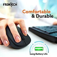 Frontech KB-0028 Wired USB Keyboard – Ergonomic Design | Quiet Keys | Durable Build | Smooth Typing for Everyday Use