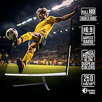 Zebronics AC32FHD 32" Curved FHD Monitor – 75Hz delivers stunning visuals, sleek design, ideal for gaming, vibrant colors, smooth performance.