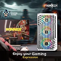 Frontech WAR Machine FT-4350 Gaming Computer Cabinet – 4×120mm LED Cooling Fans Acrylic Side Panel High Airflow Design Performance Gaming PC Case