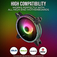 Coconut F2 RGB Fan Kit (3-in-1 with Remote & Hub, Vibrant RGB Lighting, Customizable Effects, Quiet Operation, Perfect for Enhancing PC Cooling & Aesthetics, 1 Year Warranty)