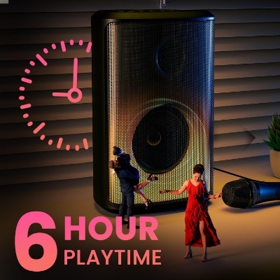 Portronics Dash 8 60W Bluetooth Party Speaker with Bass Boost Technology Portronics Dash 8 60W Bluetooth Party Speaker with Bass Boost Technology