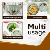 AGARO Elite Salad Spinner, 5L, Vegetable Cleaner, Removes Excess Water and Pesticides, Cleans Vegetables Thoroughly, Use for Mixing Salad with Dressing