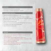 MILTON Copper Delight Design Water Bottle, 915 ml, Ethnic  Lacquer Coating, Curved bottle