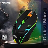 Frontech MS-0067 – Wired optical mouse with 1000 DPI, ergonomic design, and smooth tracking for precise and comfortable daily use.
