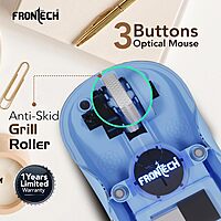 Frontech MS-0072 – Wired optical mouse with 1000 DPI, ergonomic design, and smooth tracking for precise and comfortable everyday use.