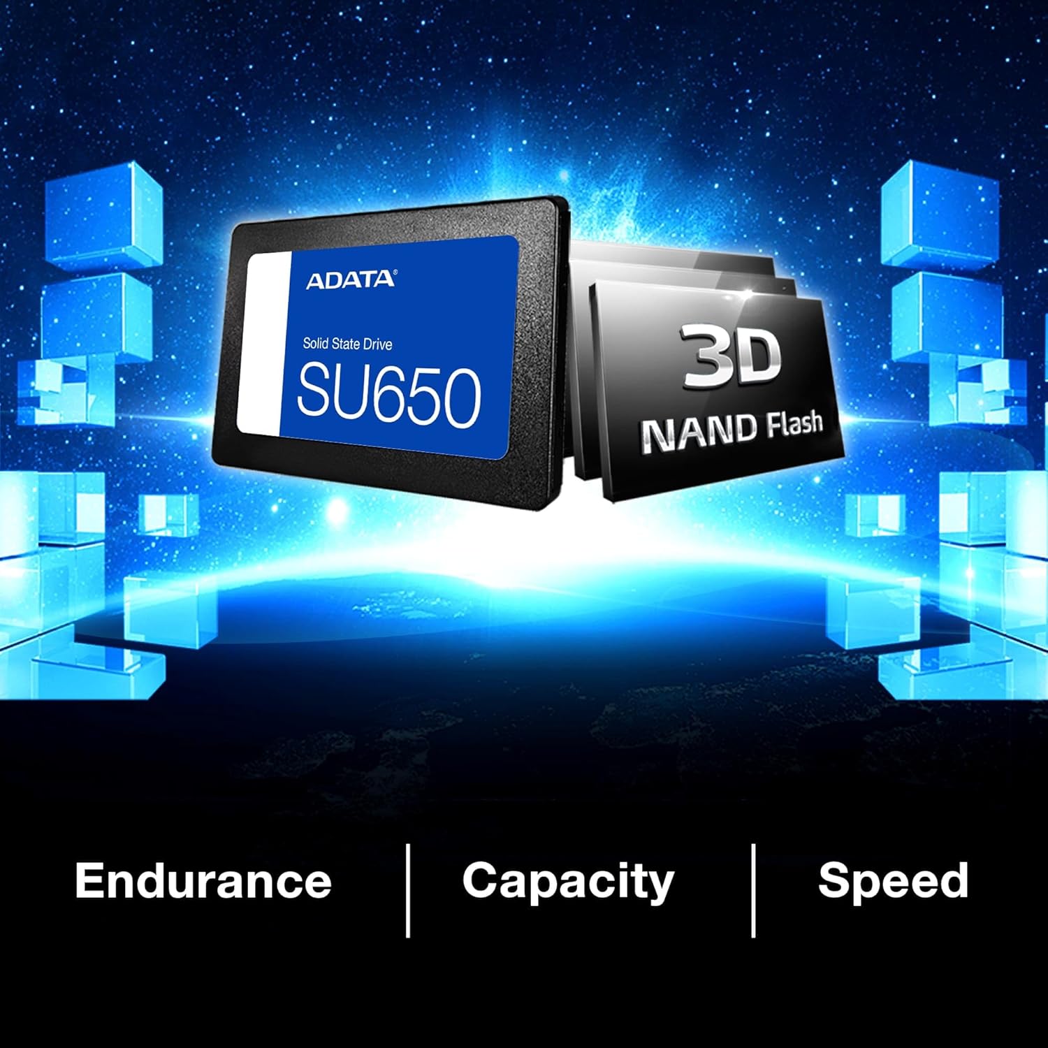 Open Box A-Data Ultimate SU650 3D NAND 120GB Solid State Drive - Black - ASU650SS-120GT-R
