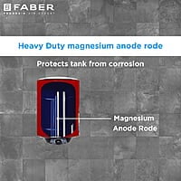 Faber Jazz 15L Vertical Storage Water Heater Titanium Glassline Coated Tank 2000W