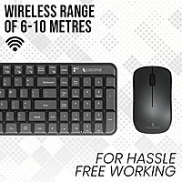 Coconut Neon Wireless Keyboard & Mouse Combo (WKM16, Vibrant Colors, Ergonomic Design, Comfortable Typing Experience, 1 Year Warranty)