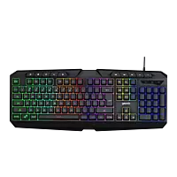 Geonix Cruiser Gaming Keyboard, Dedicated Multimedia Keys, Noiseless Keys, Black, K3