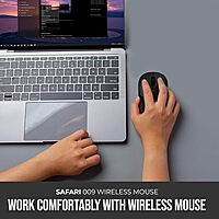 Lapcare Safari 009 Wireless Mouse – USB-C & Nano Receiver, 1600 DPI, 2.4 GHz