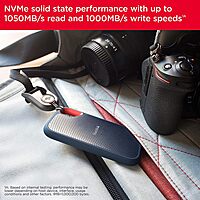 SanDisk Extreme E61 1TB Portable SSD – USB 3.2 Gen 2 | Up to 1050MB/s | Rugged Drive