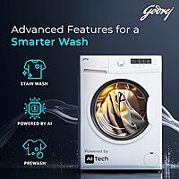 Godrej 7 Kg 5 Star, With AI Tech, I-Sense Technology Fully-Automatic Front Load Washing Machine
