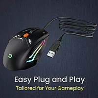 Portronics Vader Gaming Mouse – USB Wired | Black | 1 Year Warranty