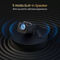 Portronics Beem 470 Mini Projector – 720p HD, 2000 Lumens, Compact Design | Ideal for Home Entertainment, Portable & Lightweight, Supports Multiple Devices