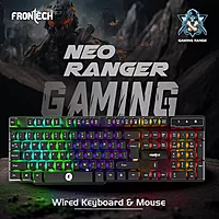 Krater Gaming Combo – Black, 104 Keys, RGB Backlit, Ergonomic Design, High Precision Mouse, Durable Key Switches, Anti-Ghosting, Multimedia Controls, Perfect for Gamers, Stylish and Functional.