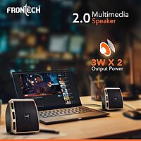 Frontech SPK-0010 delivers clear stereo sound in a compact design—ideal for desktops, laptops, and everyday audio needs.