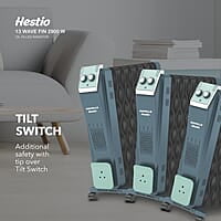 Havells Hestio 13 Wave Fin OFR 2900 Watt with 3 Heat Setting 1000W/1500W/2500W & PTC Heater 400W