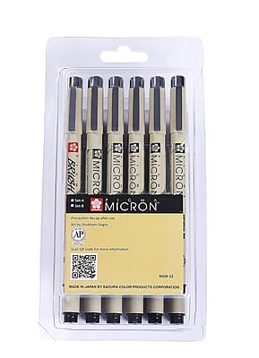 SAKURA MICRON BLACK 12PCS SET B SAKURA MICRON BLACK 12PCS SET B