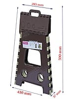 Varmora 18 Inches Super Strong Folding Step Stool Brown