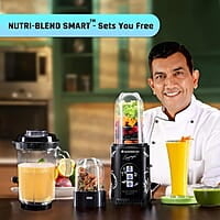 Wonderchef Nutri Blend Smart 3 Jar Automatic Mixer Grinder with Dual Pulse Function 22000 RPM 500 W