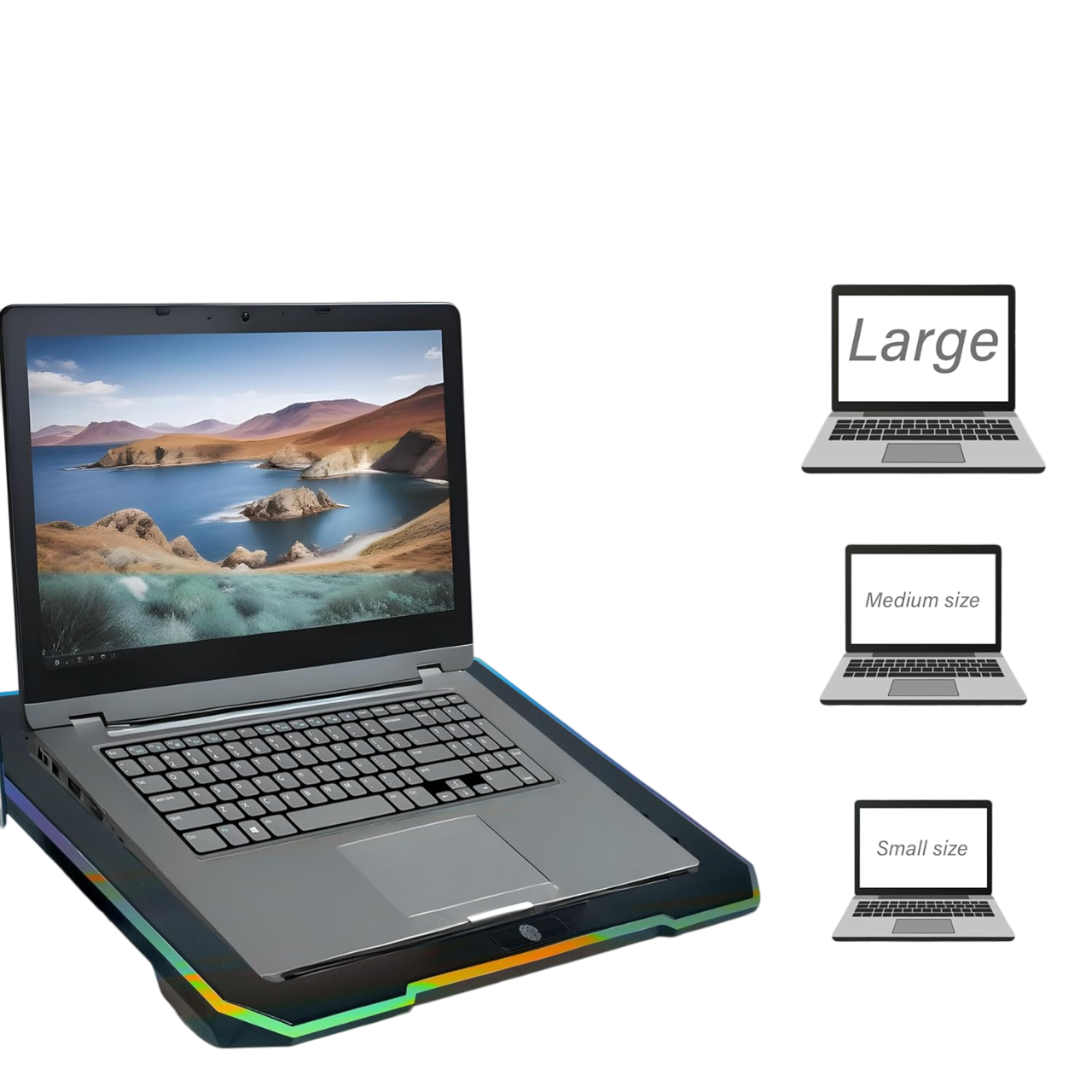 Geonix Ergo 3 Gaming Laptop Cooling Stand, 12 Quiet Fans, for 15.6-18 Inch Laptops, Black, GXCLP-012F Geonix Ergo 3 Gaming Laptop Cooling Stand, 12 Quiet Fans, for 15.6-18 Inch Laptops, Black, GXCLP-012F