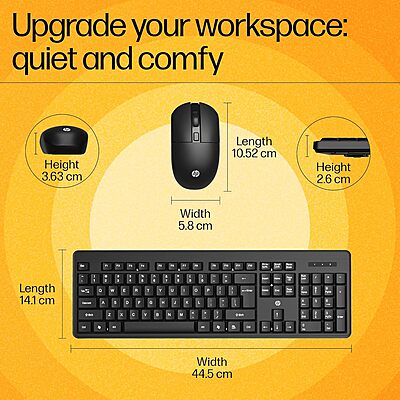 Open Box HP KM200 Wireless Desktop Keyboard AND MOUSE