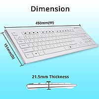 Zebronics DLK01 (White) Wired Keyboard