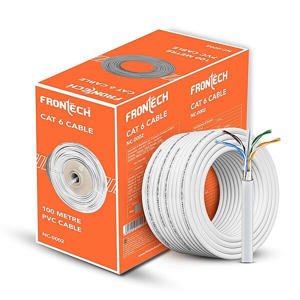 Frontech NC-0002 CAT6 Ethernet Cable – 100m Durable Cable for High-Speed Networking