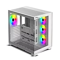 Frontech FT-4381 White Mid-Tower Gaming Case RGB
