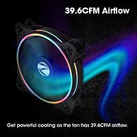 Zebronics Zeb-PGF100 RGB Fan features vibrant RGB lighting, efficient cooling, and a sleek design. Perfect for gamers and PC builders looking to enhance aesthetics and performance.