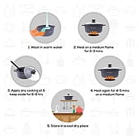 Wonderchef Granite Die-Cast Non-Stick 6-Piece Casserole Set with Lids Purple