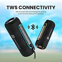Portronics Resound 2 15W Bluetooth Speaker – BT 5.3, TWS, AUX, USB, RGB Light, Black 1 warranty