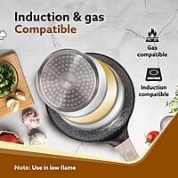 AGARO Imperial Granite Non Stick Fry Pan, 1.1L / 20cm, Cast Aluminium Body