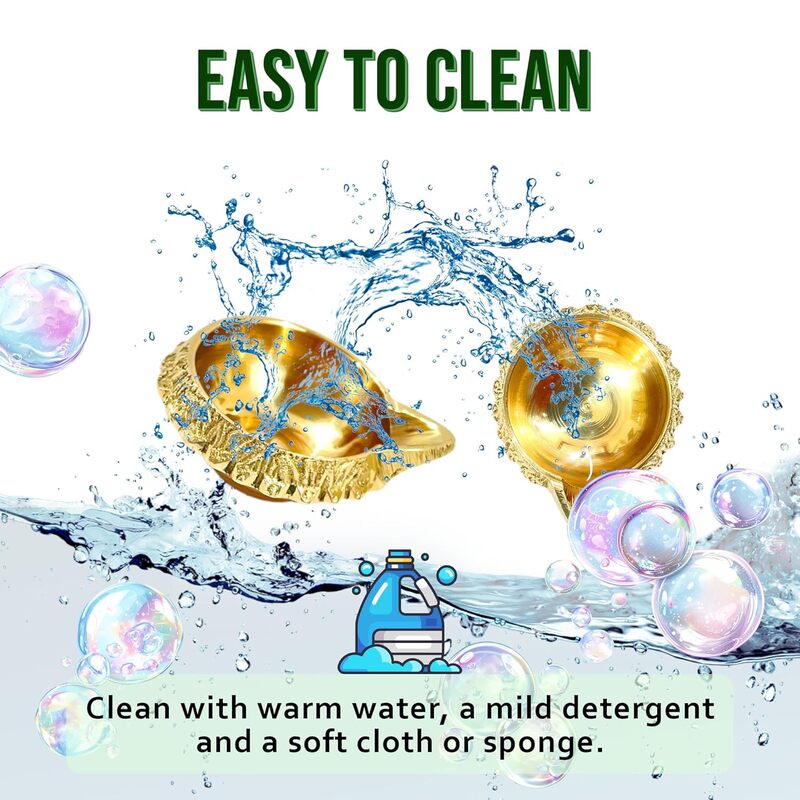 Brass Diya for Puja (Small 5.8 cm, Golden Color) – Set of 2 Pital Kuber Deep Vilakku for Daily/Festive Worship, Home Temple Decoration, Diwali, Housewarming, Wedding & Spiritual Return Gift