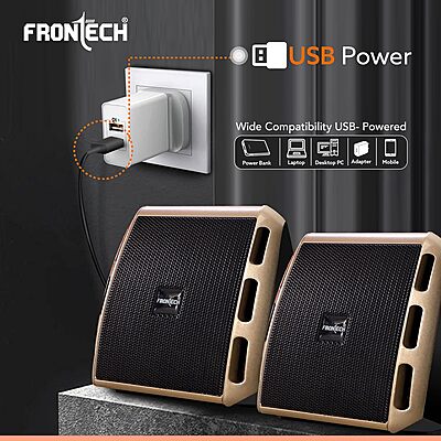 Frontech SPK-0010 delivers clear stereo sound in a compact design—ideal for desktops, laptops, and everyday audio needs.