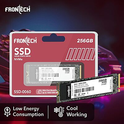 Frontech NVMe SSD – Ultra-fast solid-state drive with high-speed PCIe interface for rapid boot times and seamless multitasking.