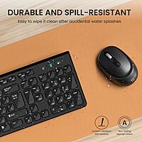 Portronics Key7 Wireless Keyboard & Mouse Combo – 2.4GHz USB Receiver | 10m Range | 12 Shortcut Keys | Adjustable DPI | 10 Million Key Life | Black