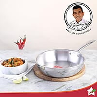 Wonderchef Nigella Tri-ply Stainless Steel 24 cm Fry Pan 2 litres  2.6mm Thickness