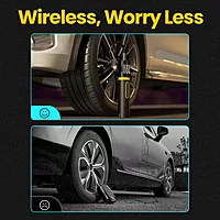 Portronics VAYU 5.0 Tyre Inflator – 4500mAh Portable | Digital Display |  Black | 1 Year Warranty