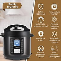 AGARO Imperial Electric Pressure Cooker, 6 litre, 14 Pre-Set multi Cooking Functions, Adjustable Pressure